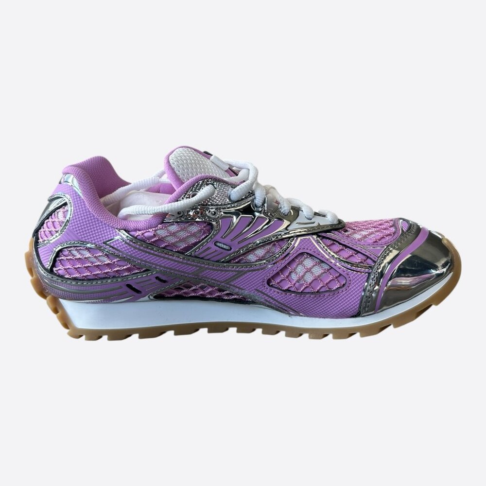 Bottega Veneta Pink & Silver Orbit Women's Sneakers - Picture 5 of 7